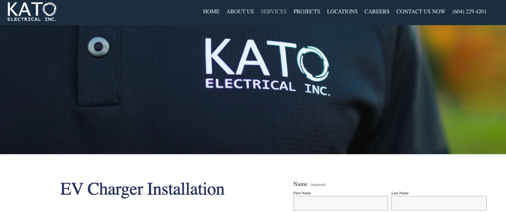 Kato Electrical EV Charger Installation 