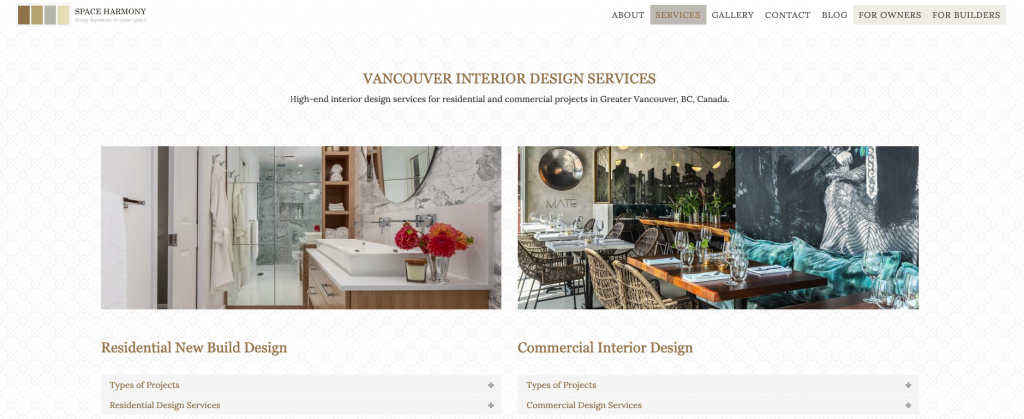 Space Harmony Interior Designer in Vancouver